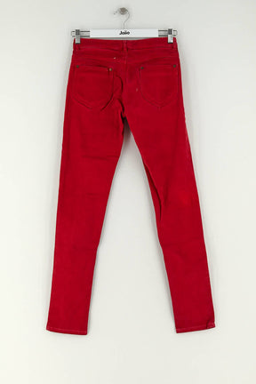 Jean slim Maison Martin Margiela Rouge en Coton