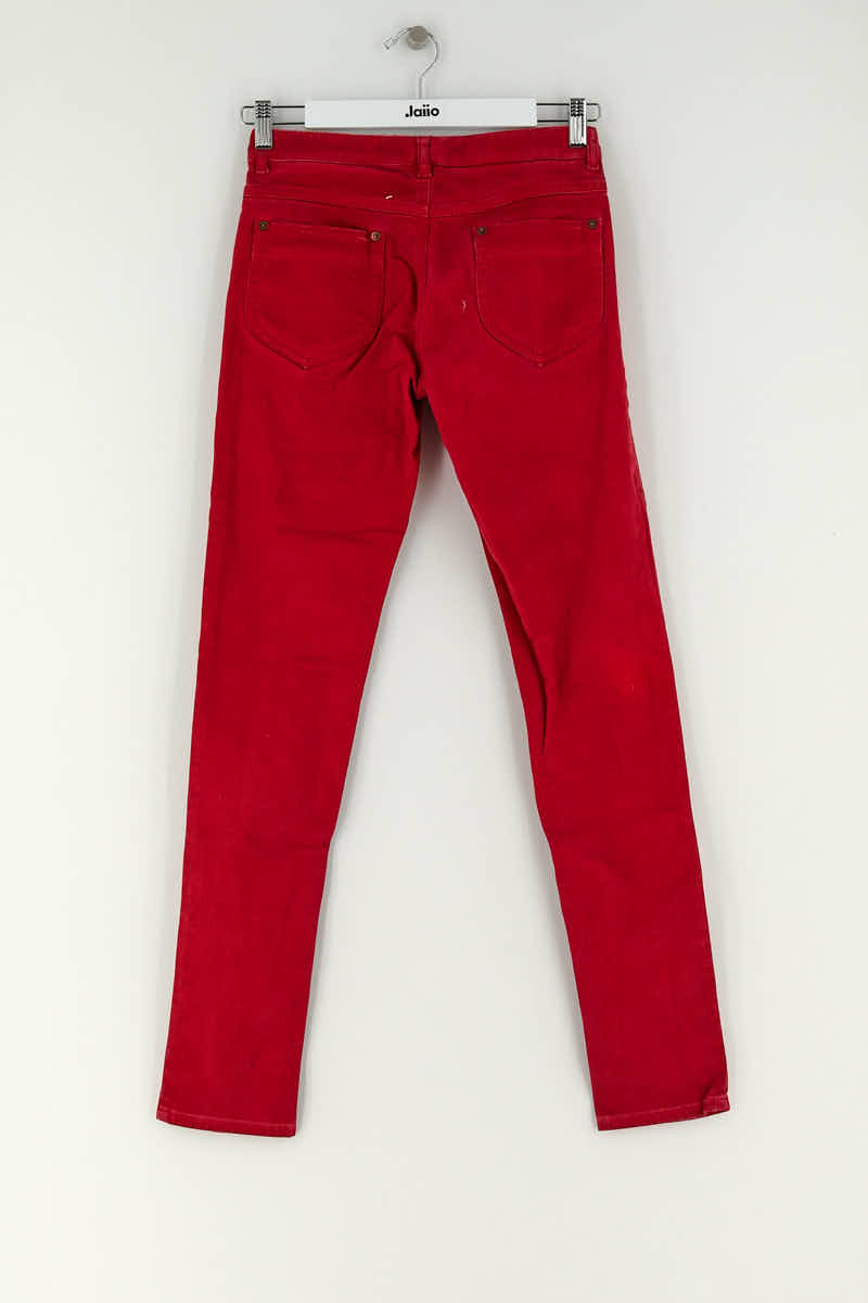 Jean slim Maison Martin Margiela Rouge en Coton