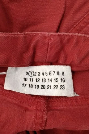 Jean slim Maison Martin Margiela Rouge en Coton