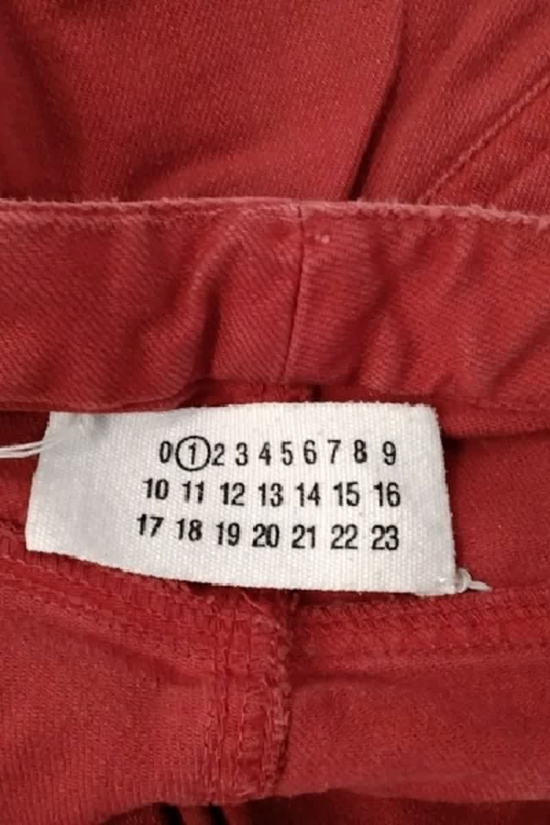 Jean slim Maison Martin Margiela Rouge en Coton