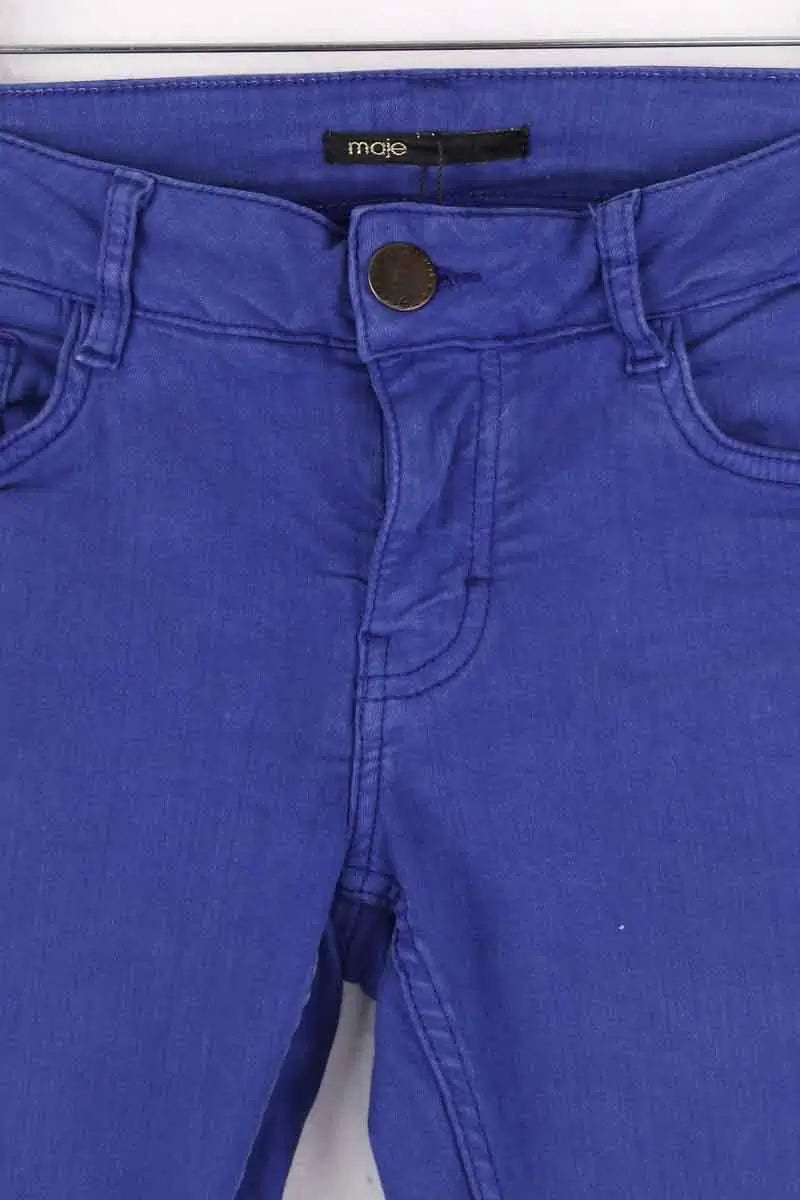 Jean slim Maje Bleu en Coton