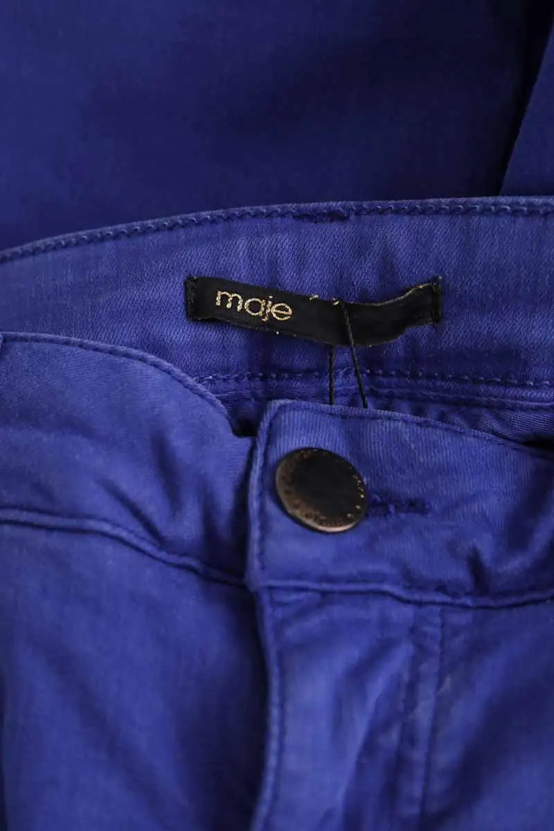 Jean slim Maje Bleu en Coton