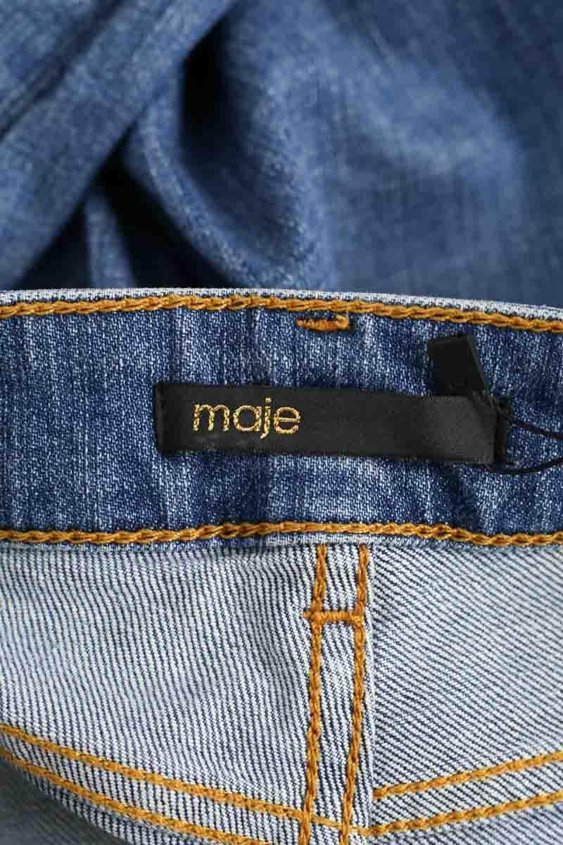 Jean slim Maje Bleu en Coton