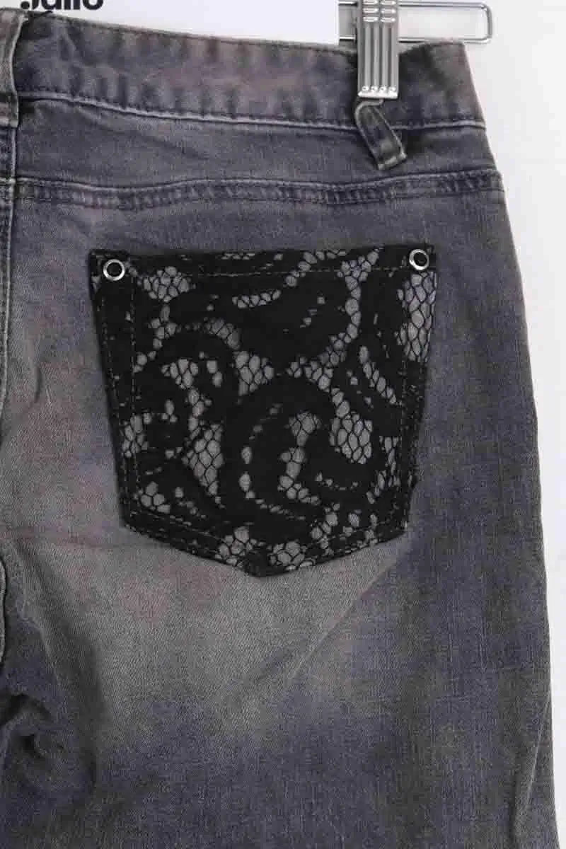 Jean slim Michael Kors Gris en Coton