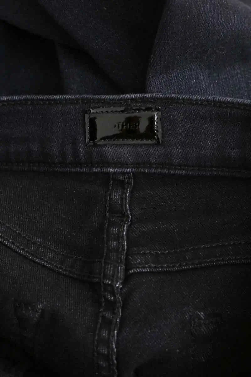Jean slim Mother Noir en Coton