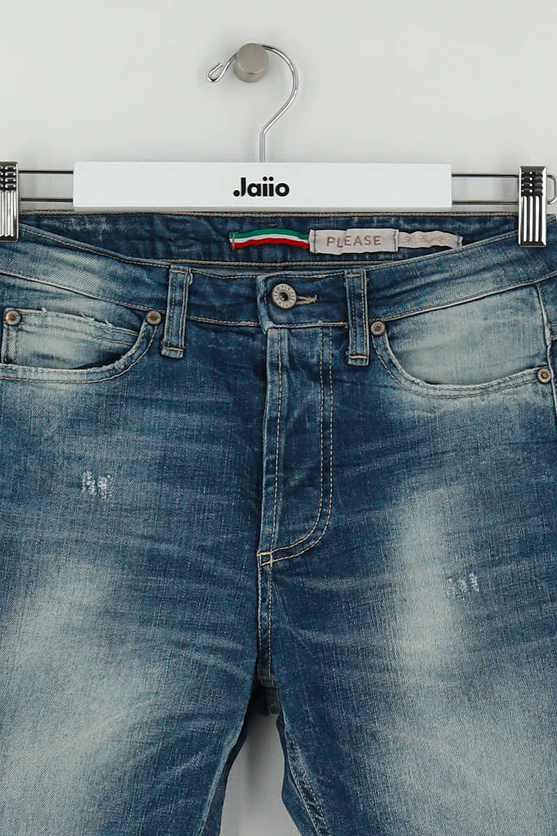 Jean slim Please Bleu en Coton