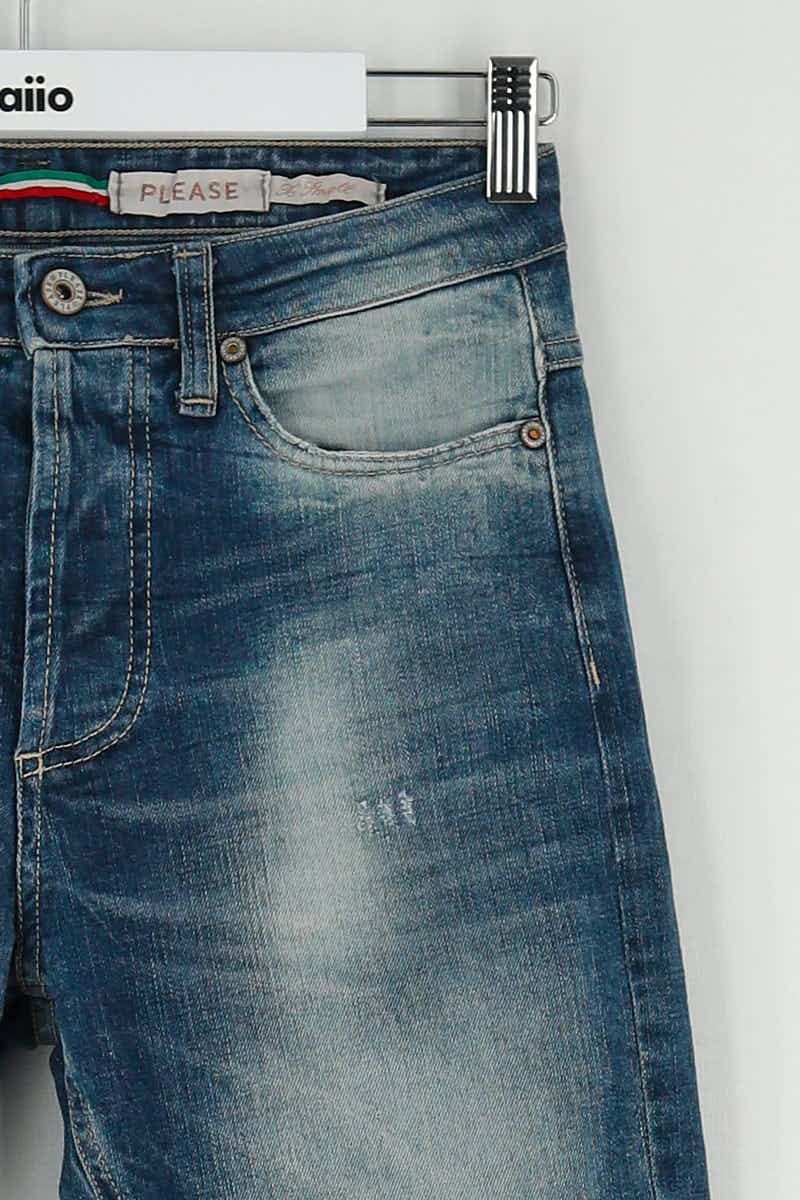 Jean slim Please Bleu en Coton