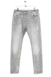 Jean slim Please Gris en Coton, taille L - Seconde Main