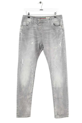 Jean slim Please Gris en Coton, taille L - Seconde Main