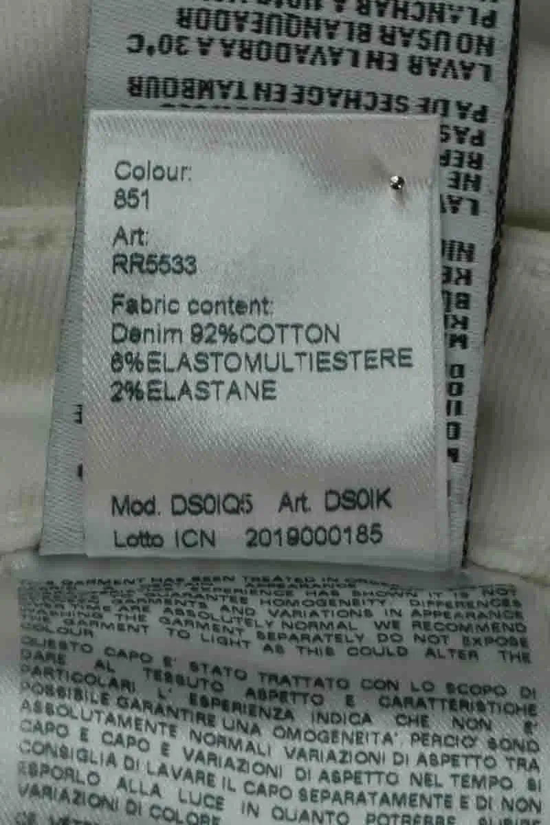 Jean slim R13 Blanc en Coton