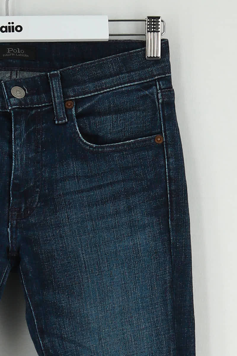 Jean slim Ralph Lauren Bleu en Coton