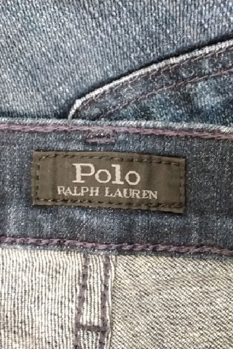 Jean slim Ralph Lauren Bleu en Coton