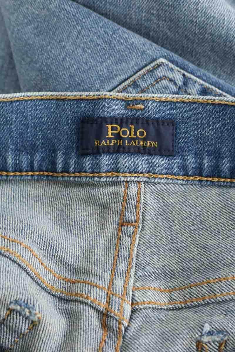 Jean slim Ralph Lauren Bleu en Coton