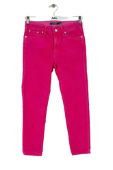 Jean slim Ralph Lauren Rose en Coton, taille XXS - Seconde Main