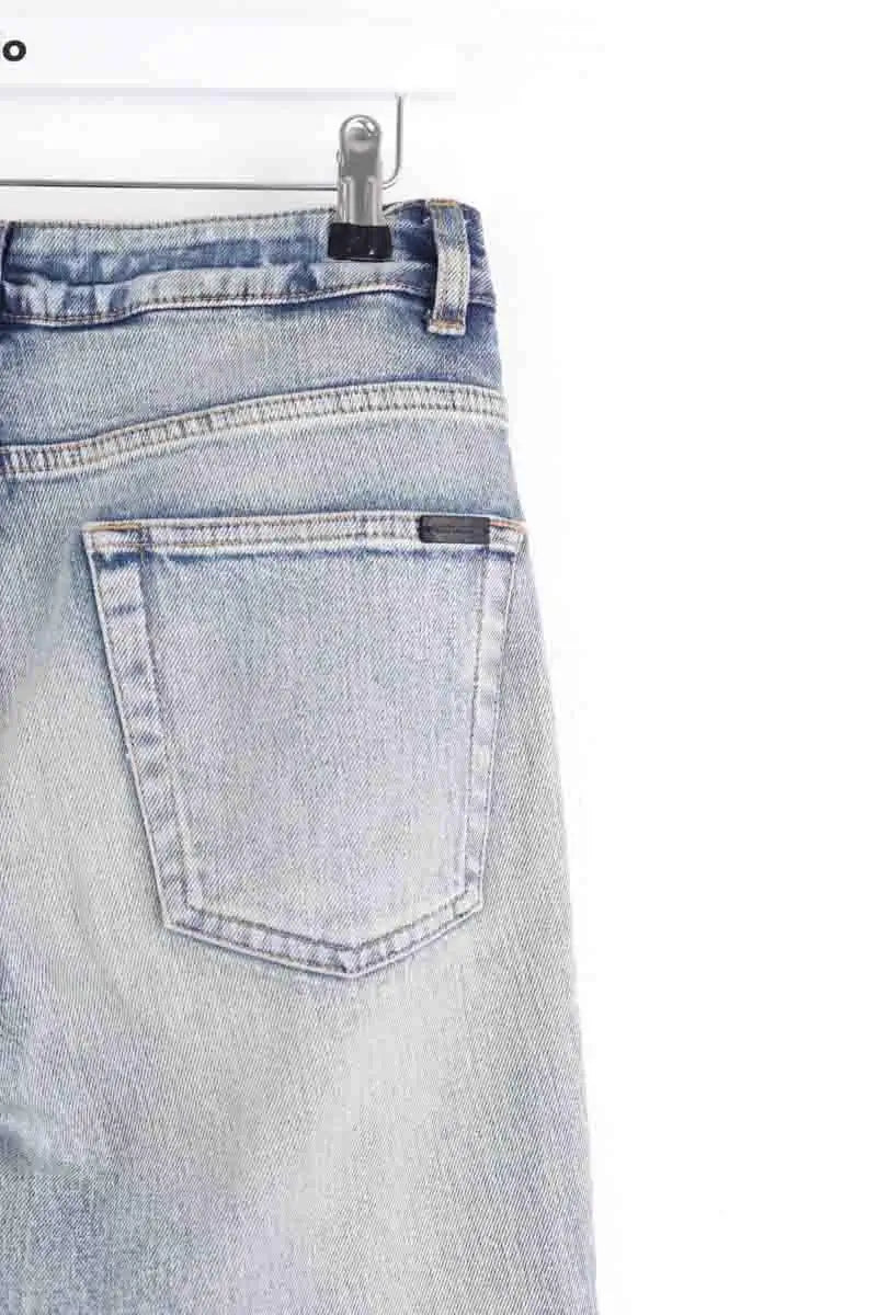 Jean slim Saint Laurent Bleu en Coton
