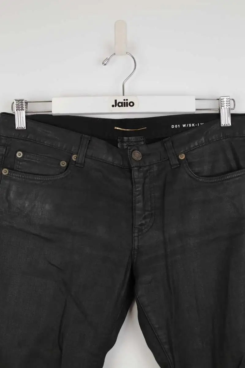 Jean slim Saint Laurent Noir en Coton