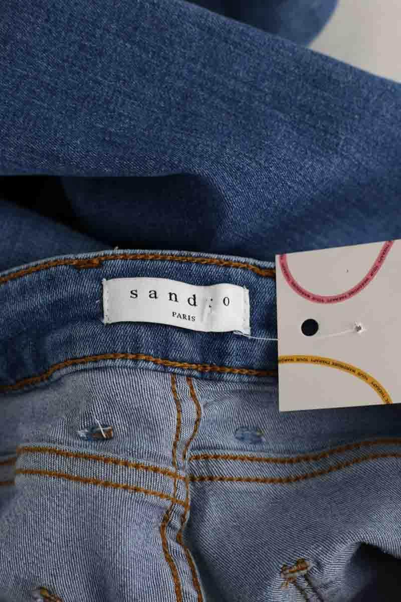 Jean slim Sandro Bleu en Coton