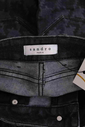 Jean slim Sandro Noir en Coton