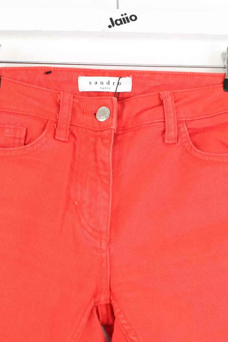 Jean slim Sandro Rouge en Coton - élasthanne
