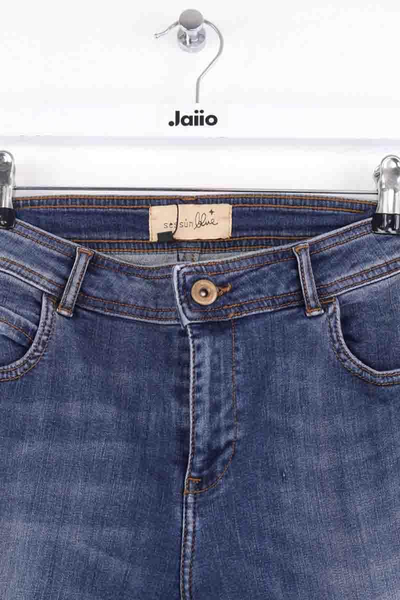 Jean slim Sessun Marine en Coton