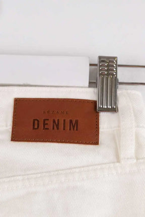 Jean slim Sézane Blanc en Coton