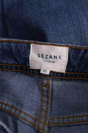 Jean slim Sézane Bleu en Coton