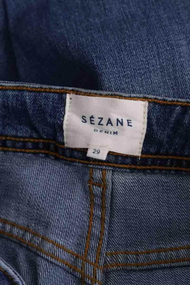 Jean slim Sézane Bleu en Coton