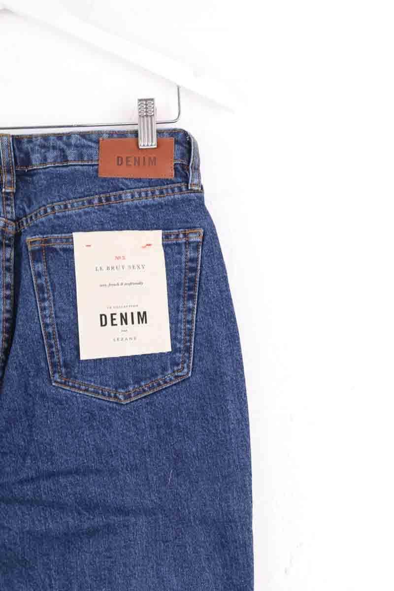 Jean slim Sézane Bleu en Coton
