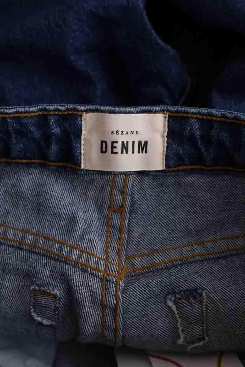 Jean slim Sézane Bleu en Coton