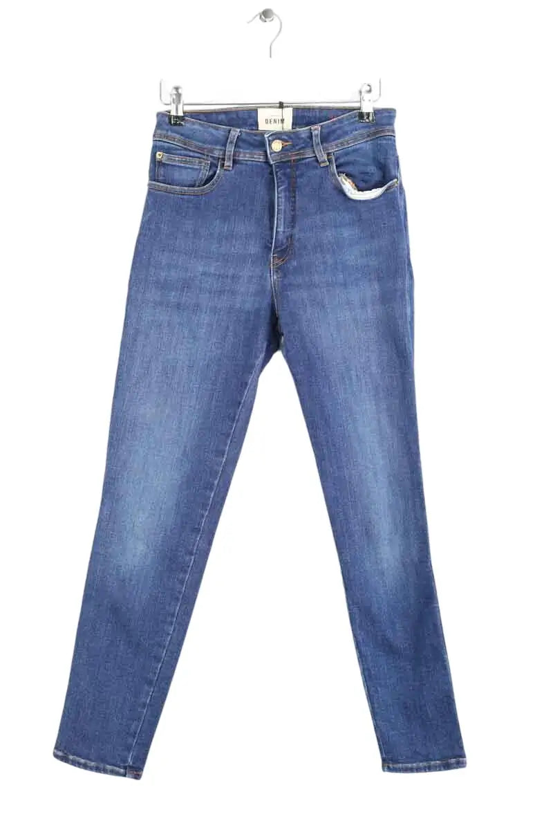 Jean slim Sézane Bleu en Coton, taille M - Seconde Main