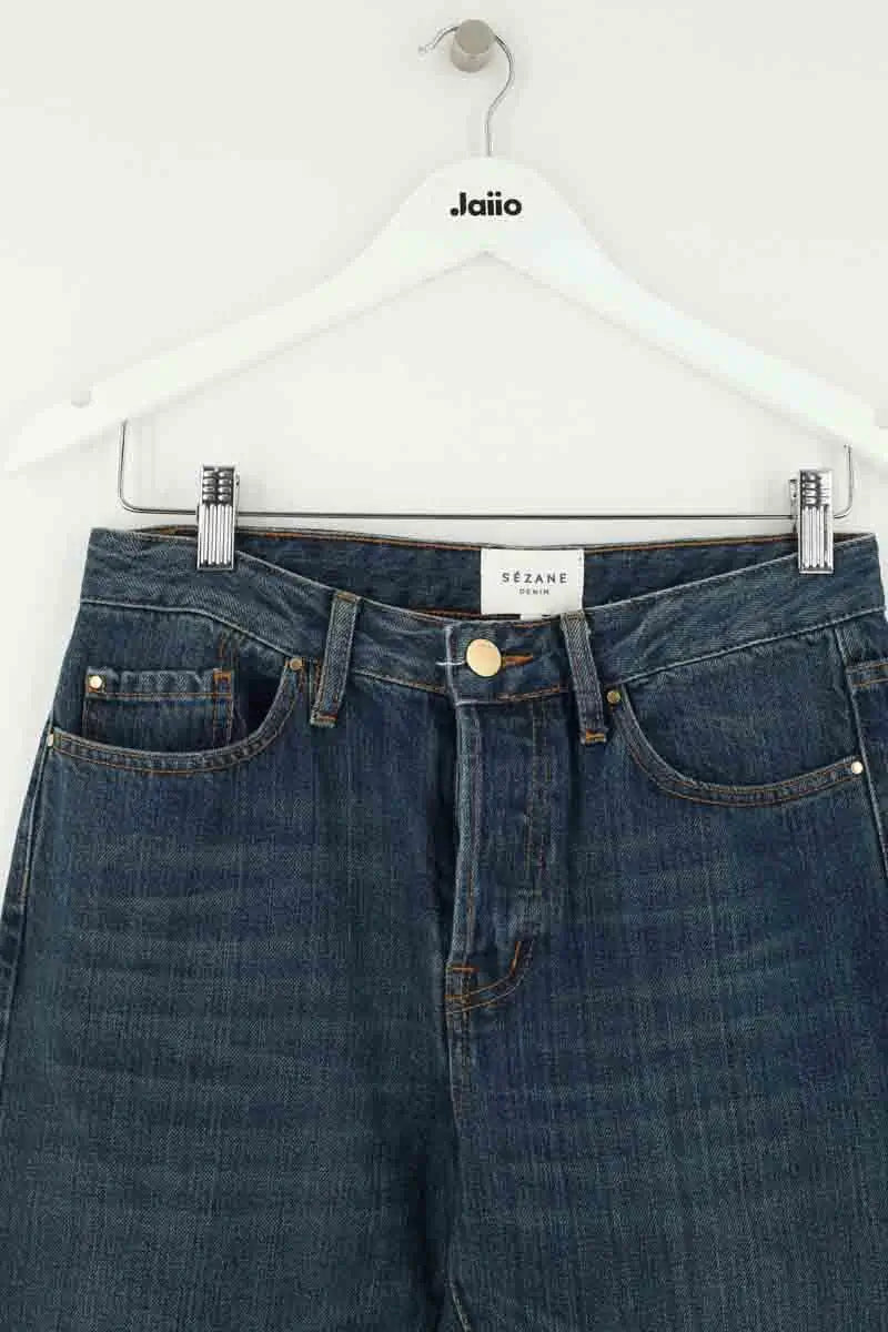 Jean slim Sézane Bleu en Coton