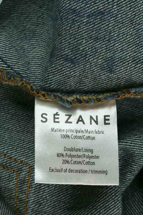 Jean slim Sézane Bleu en Coton