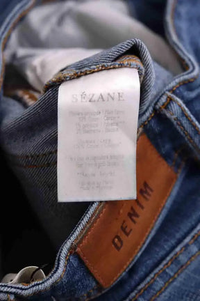 Jean slim Sézane Bleu en Coton