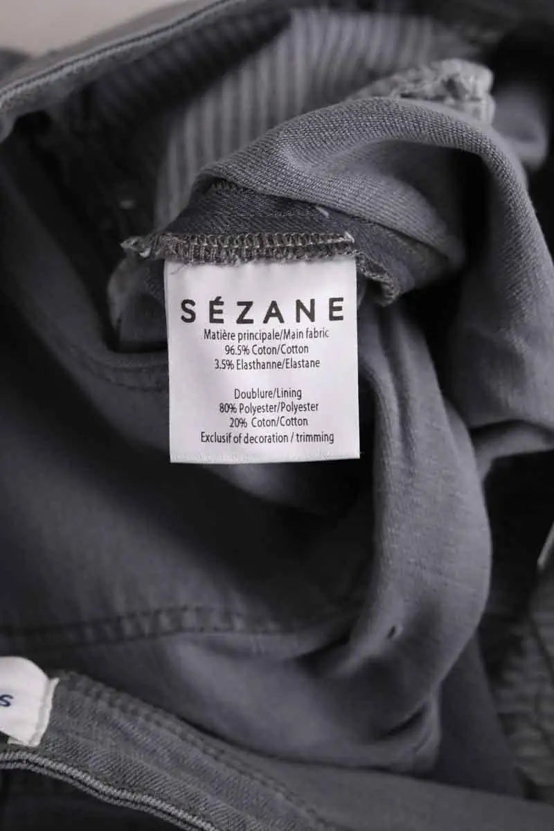 Jean slim Sézane Gris en Coton