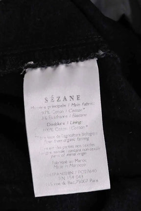 Jean slim Sézane Noir en Coton