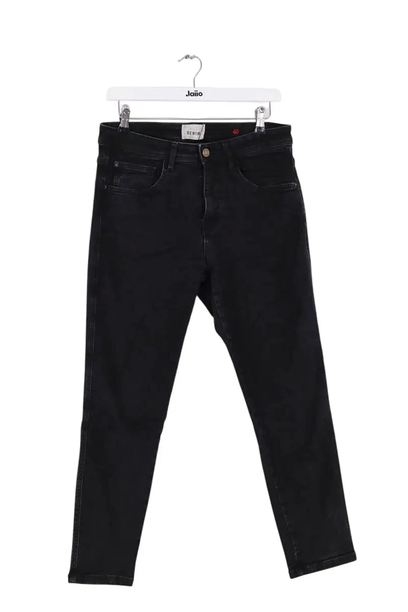 Jean slim Sézane Noir en Coton, taille L - Seconde Main
