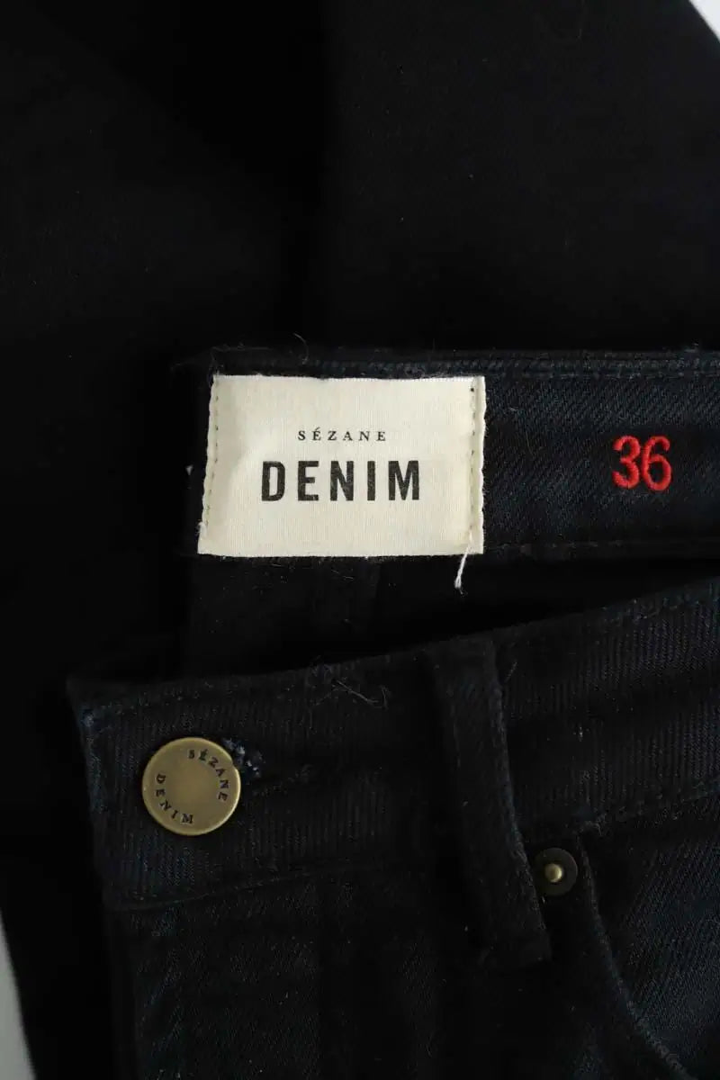 Jean slim Sézane Noir en Coton