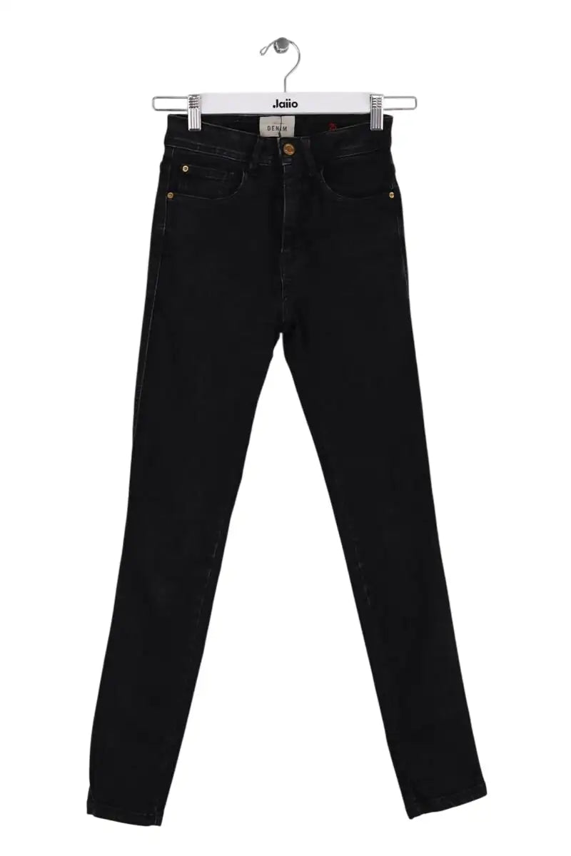 Jean slim Sézane Noir en Coton, taille S - Seconde Main