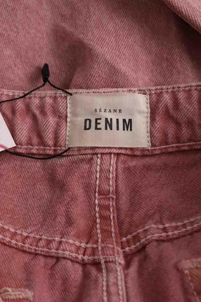 Jean slim Sézane Rose en Coton