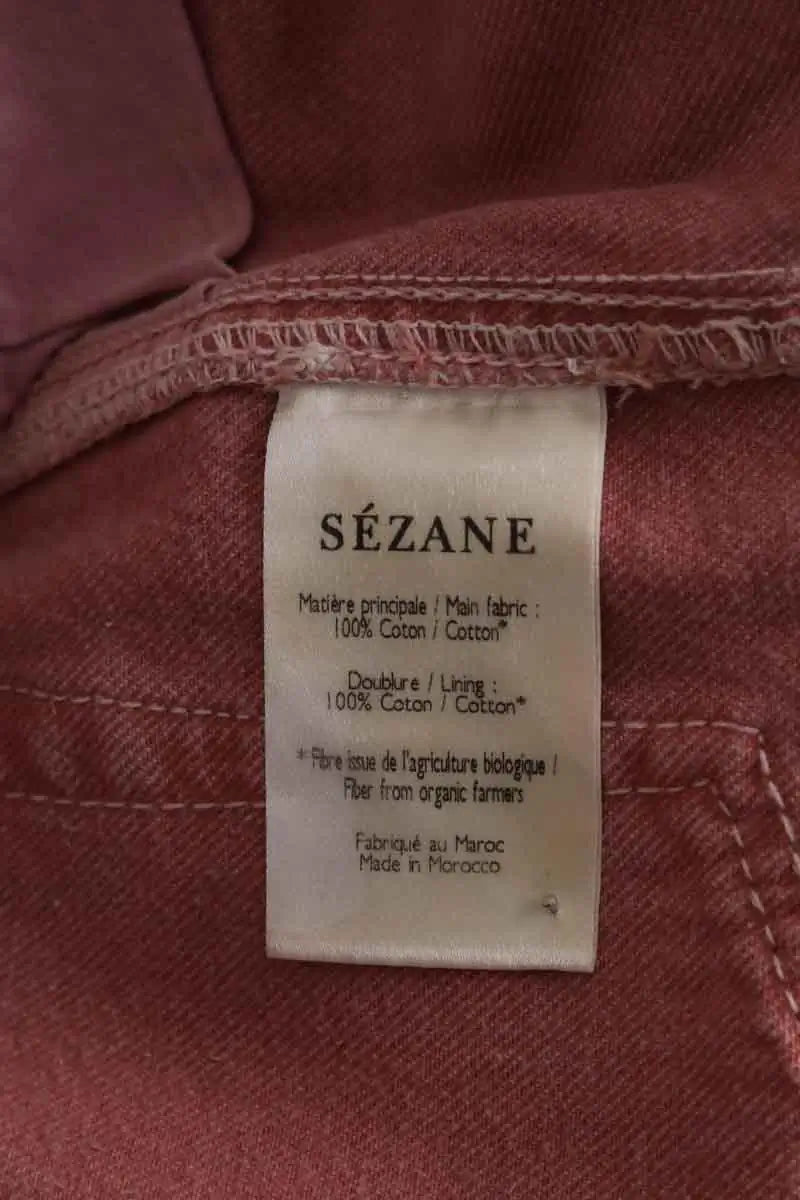 Jean slim Sézane Rose en Coton