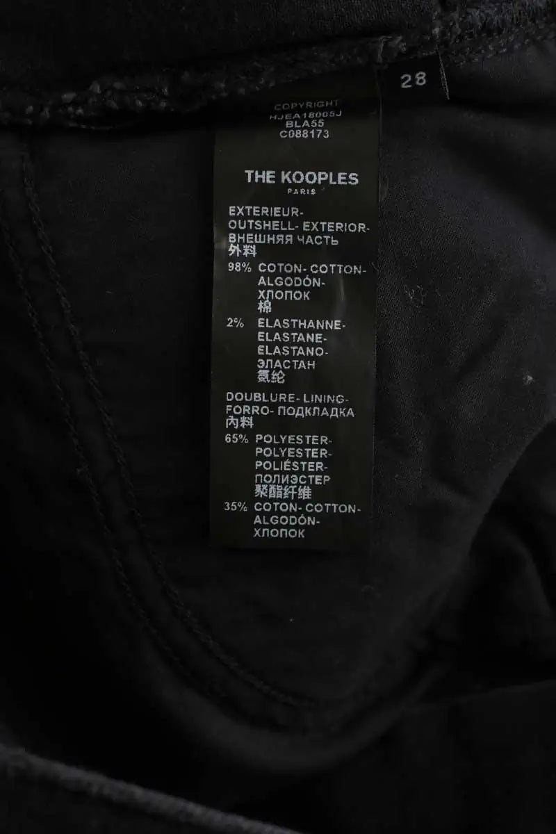 Jean slim The Kooples Noir en Coton