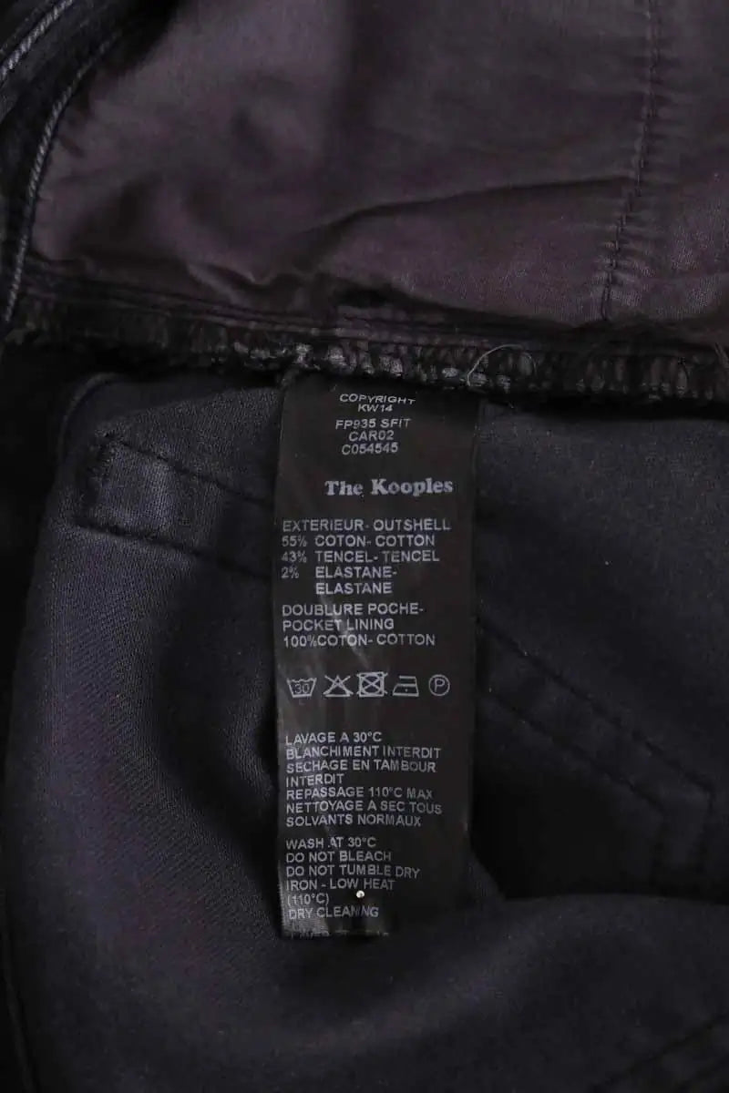 Jean slim The Kooples Noir en Coton