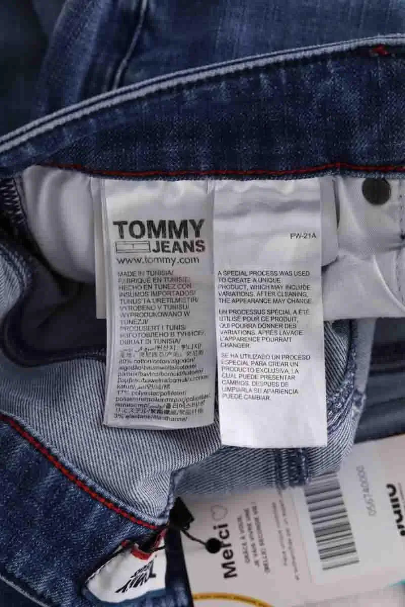 Jean slim Tommy Hilfiger Bleu en Coton