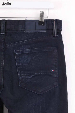 Jean slim Tommy Hilfiger Marine en Coton