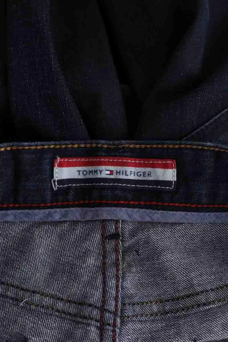 Jean slim Tommy Hilfiger Marine en Coton