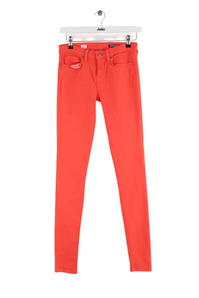 Jean slim Tommy Hilfiger Orange en Coton, taille S - Seconde Main