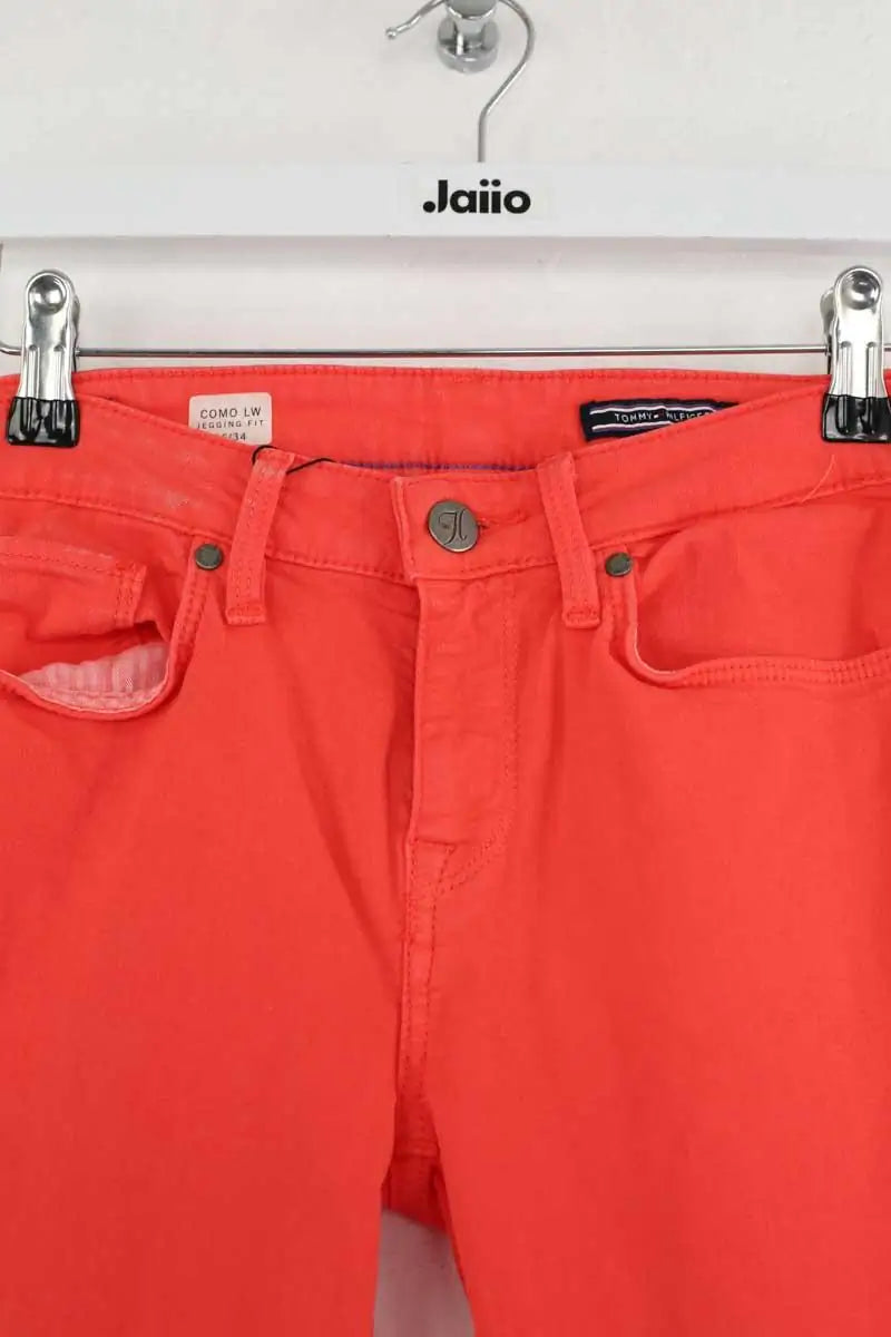 Jean slim Tommy Hilfiger Orange en Coton