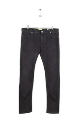 Jean slim Versace Anthracite en Coton, taille L - Seconde Main