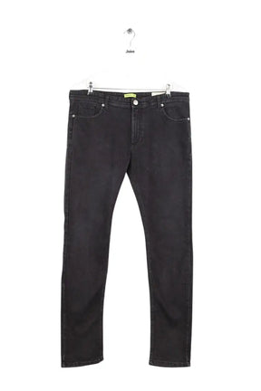 Jean slim Versace Anthracite en Coton, taille L - Seconde Main