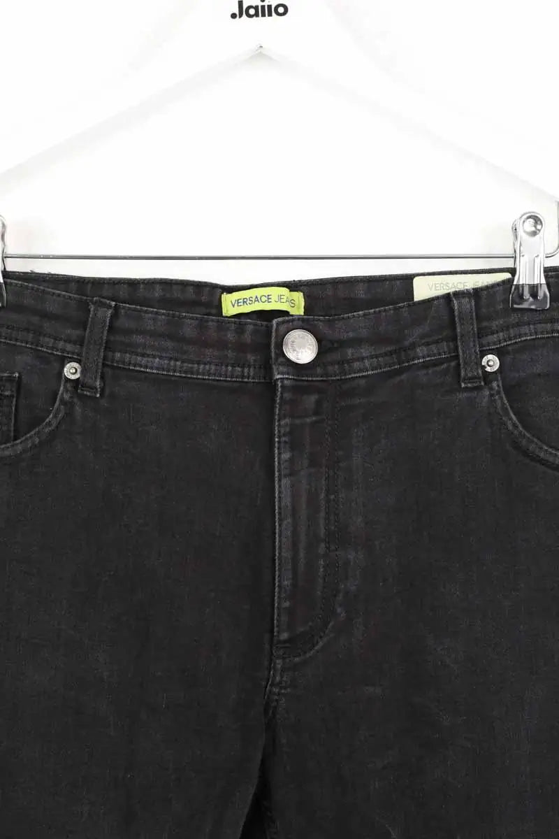 Jean slim Versace Anthracite en Coton